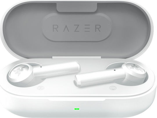 Razer Hammerhead In-Ear Bluetooth-Freisprecheinrichtung Kopfhörer mit Schweißresistenz und Ladeetui Weiß