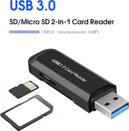 Powertech Card Reader USB 3.0 για SD/microSD