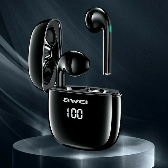 Awei T28P In-Ear Bluetooth-Freisprecheinrichtung Kopfhörer mit Schweißresistenz und Ladeetui Schwarz