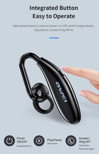 Awei N5 Business In-ear Bluetooth Handsfree Ακουστικό Μαύρο