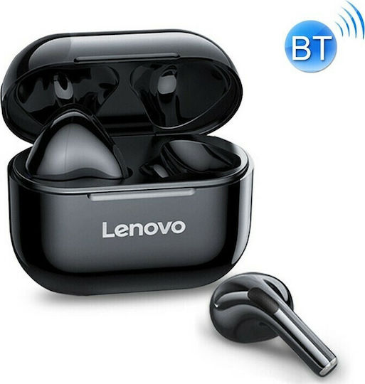 Lenovo LivePods LP40 Earbud Bluetooth хендсфри Слушалки с Устойчивост на Пот и Кутийка за Зареждане Черен