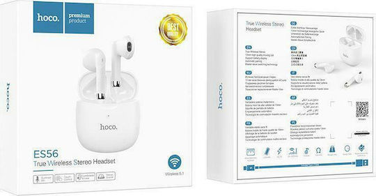 Hoco ES56 Scout Earbud Bluetooth Handsfree Earphones with Charging Case White
