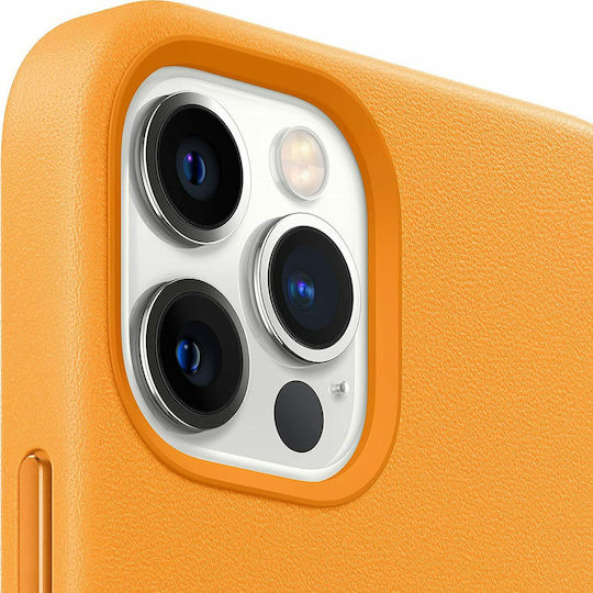 Apple Leather Case with MagSafe Back Cover Leather Yellow (iPhone 12 Pro Max)