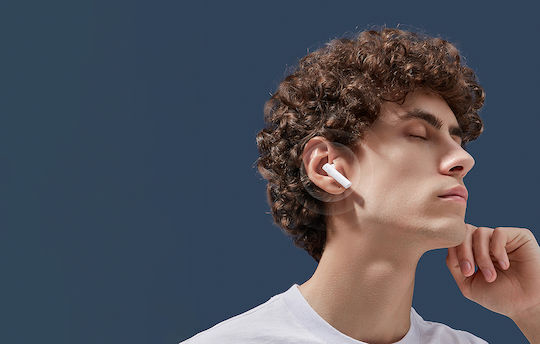 Haylou MoriPods Earbud Bluetooth Handsfree Ακουστικά με Θήκη Φόρτισης Ροζ