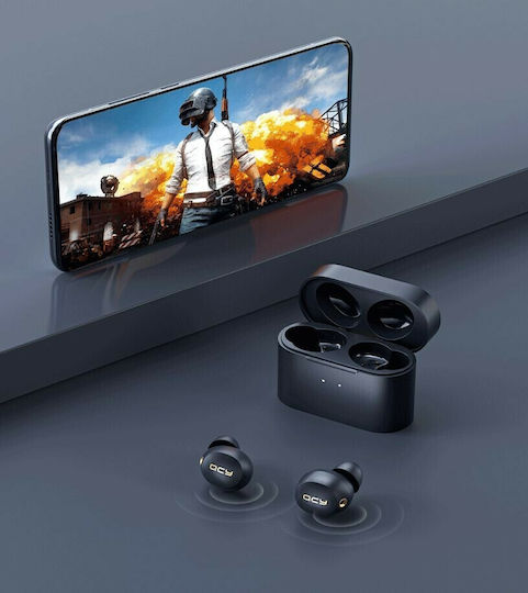 QCY HT01 In-Ear Bluetooth-Freisprecheinrichtung Kopfhörer mit Ladeetui Schwarz