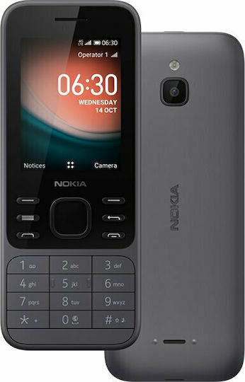 Nokia 6300 4G Dual SIM (4GB) Mobile with Buttons Charcoal