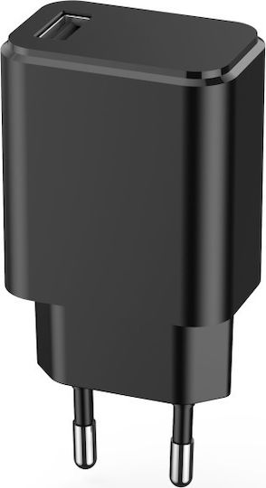 Setty Φορτιστής Χωρίς Καλώδιο με Θύρα USB-A Μαύρος (GSM106084)