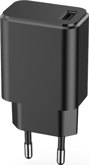 Setty Φορτιστής Χωρίς Καλώδιο με Θύρα USB-A Μαύρος (GSM106084)