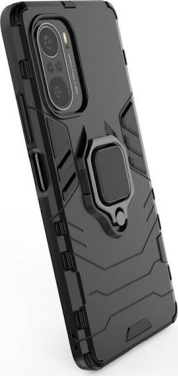 Hurtel Ring Armor Back Cover Πλαστικό / Σιλικόνης Μαύρο (Poco F3 / Mi 11i)