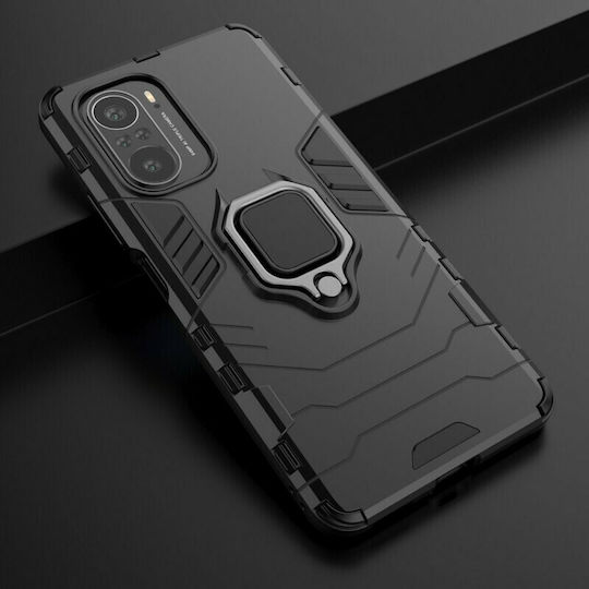 Hurtel Ring Armor Back Cover Πλαστικό / Σιλικόνης Μαύρο (Poco F3 / Mi 11i)