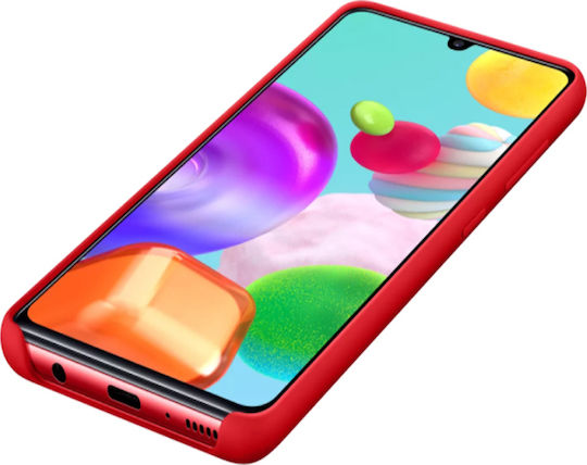 Samsung Back Cover Silicone 1.4mm Red (Galaxy A41)