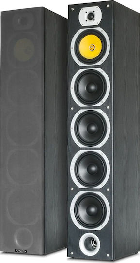 Fenton SHFT57B 100.325 Paar Hi-Fi Lautsprecher Boden 300W 4 Anzahl von Fahrern B22xT32.5xH111cm. Schwarz