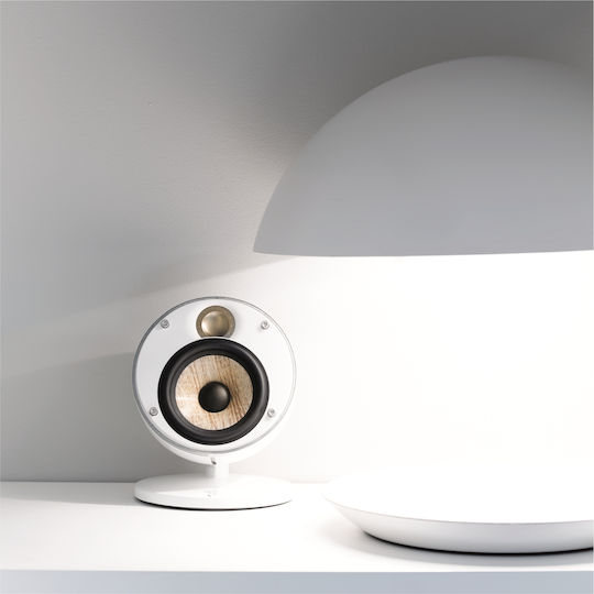 Focal Dome 1.0 Flax APA2018-22172 Ηχείο Hi-Fi Βιβλιοθήκης 100W 2 Δρόμων Π14.4xΒ14.3xΥ17.2εκ. Λευκό