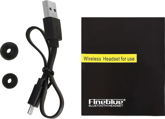 Fineblue F Plus In-ear Bluetooth Handsfree Ακουστικό Πέτου Μαύρο
