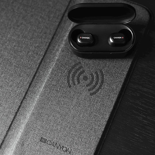 Canyon CND-TBTHS2B In-ear Bluetooth Handsfree Ακουστικά με Θήκη Φόρτισης Μαύρα