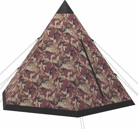 vidaXL Sommer Campingzelt Teepee Braun Für 4 Personen 300x200x250cm