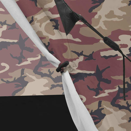 vidaXL Sommer Campingzelt Teepee Braun Für 4 Personen 300x200x250cm