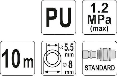 Yato YT-24202 Λάστιχο Αέρος Σπιράλ 10m