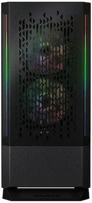 Cougar MX430 Air RGB Гейминг Midi Tower Компютърна кутия със странично прозорче Черно