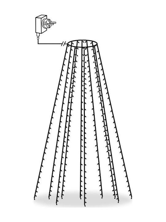 250 Weihnachtslichter LED 250cm Kaltes Weiß Elektrisch vom Typ Oktopus vidaXL