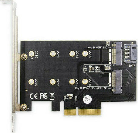Digitus Κάρτα PCIe σε 2 θύρες M.2