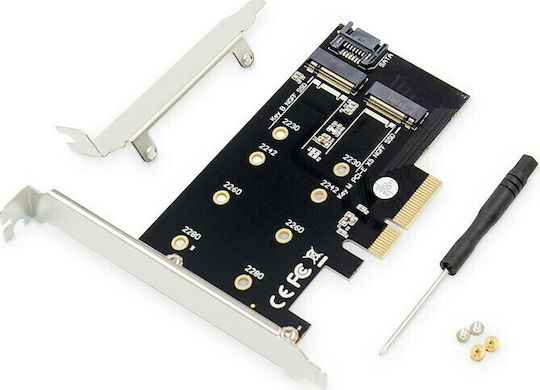 Digitus Κάρτα PCIe σε 2 θύρες M.2