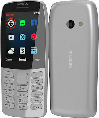 Nokia 210 Dual SIM Κινητό με Κουμπιά (Ελληνικό Μενού) Γκρι