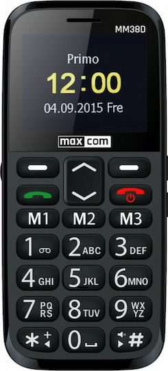 MaxCom MM38D Einzel-SIM Handy mit Großen Tasten Schwarz