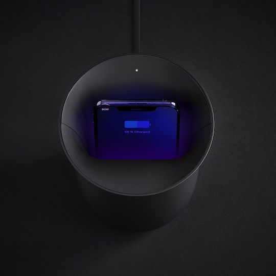 Lexon Încărcător Wireless (Qi Pad) 10W Negruς (Oblio UV Dezinfectant)
