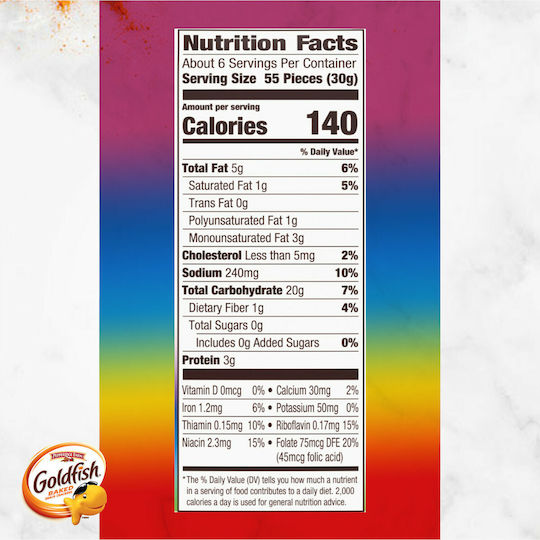 Pepperidge Farm Kekse Goldfish Colors mit mit 60% Kakao und Salz 187gr