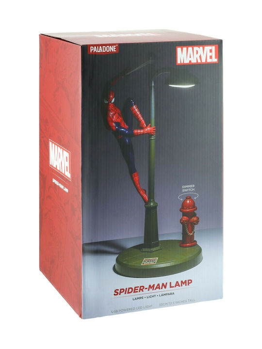 Paladone Lumini LED Lampă de birou pentru copii Spiderman Roșu 34εκ.