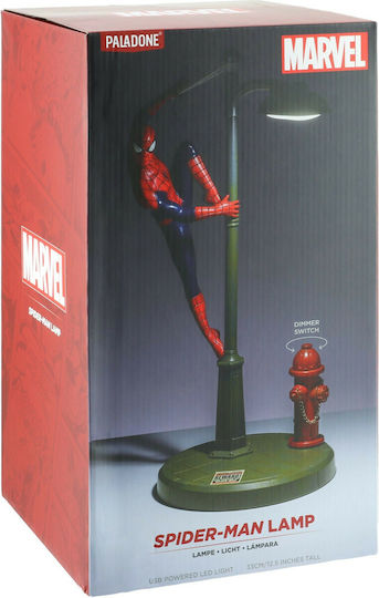 Paladone Led Παιδικό Φωτιστικό Γραφείου Spiderman Κόκκινο 34εκ.