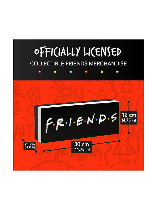 Paladone Led Παιδικό Διακοσμητικό Φωτιστικό Friends Μαύρο 30x12x7εκ.