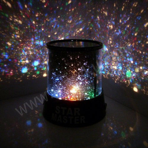 Factory Led Kids Projector Lamp Starry Sky with Star Projection Black 11x11x11.8εκ.