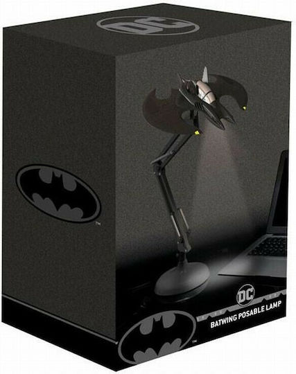 Paladone Kinder Schreibtischlampe Batman Batwing Poseable Schwarz 60εκ.