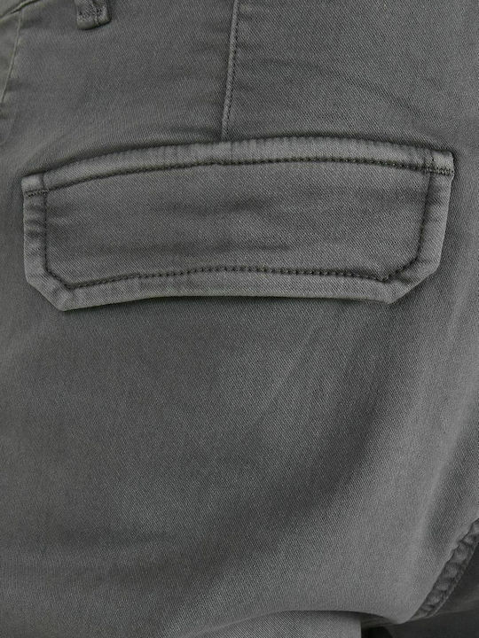 Pantaloni Elastic cu Croială Normală Gri