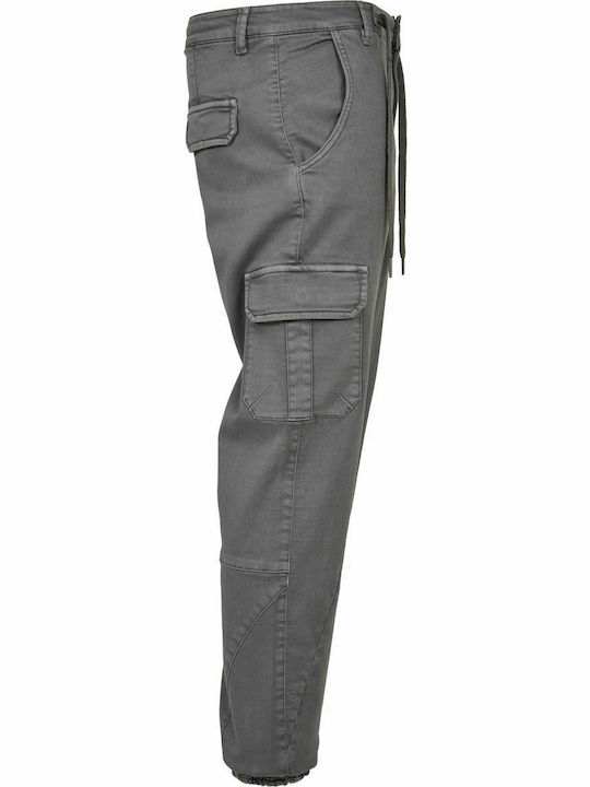 Pantaloni Elastic cu Croială Normală Gri