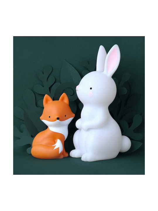 A Little Lovely Company Led Παιδικό Διακοσμητικό Φωτιστικό Fox Πορτοκαλί
