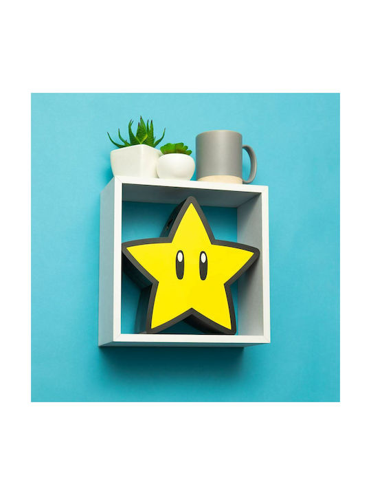 Paladone Led Kids Projector Lamp Super Mario Bros Super Star with Star Projection Yellow 25.5εκ.