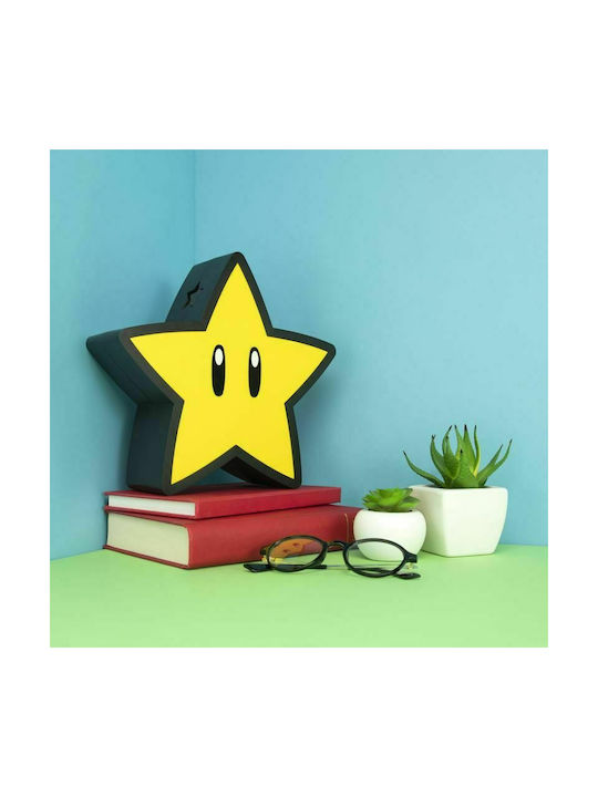 Paladone Led Kids Projector Lamp Super Mario Bros Super Star with Star Projection Yellow 25.5εκ.