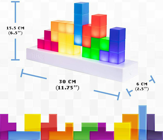 Paladone Детско Декоративно Осветление Tetris Icons Многоцветен 30x15см