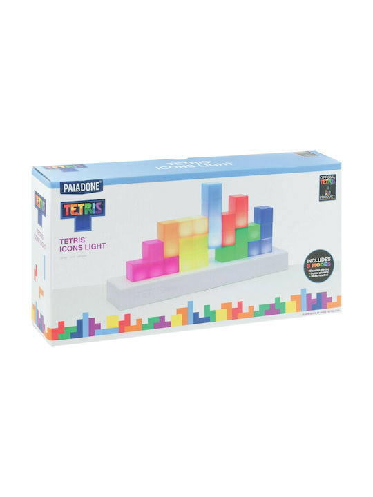 Paladone Παιδικό Διακοσμητικό Φωτιστικό Tetris Icons Πολύχρωμο 30x15cm