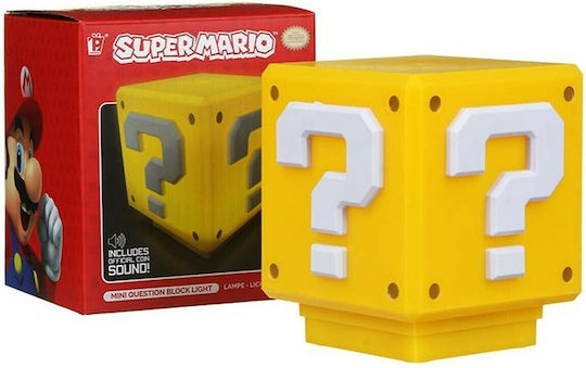 Paladone Παιδικό Διακοσμητικό Φωτιστικό Super Mario Question Block Κίτρινο 3εκ.