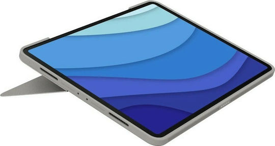 Logitech Combo Touch US Flip Cover με Πληκτρολόγιο στα Αγγλικά US Γκρι (iPad Pro 2021 12.9")