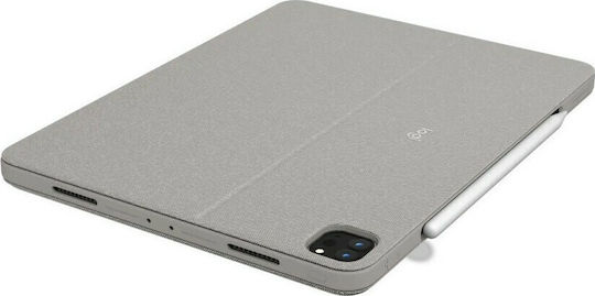 Logitech Combo Touch US Flip Cover με Πληκτρολόγιο στα Αγγλικά US Γκρι (iPad Pro 2021 12.9")