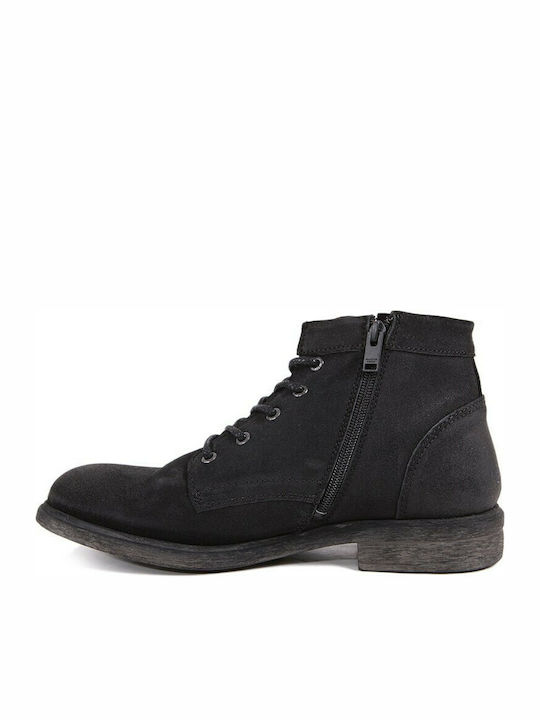 Selected Men's Leather Boots Black