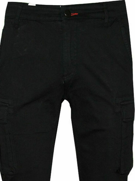 Trousers Cargo in Slim Fit Black