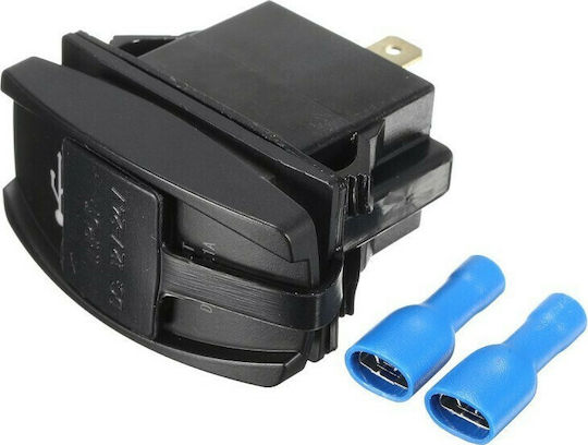 Φορτιστής Μοτοσυκλέτας 3.1A με Θύρες: 2xUSB με Κόκκινο Φωτισμό