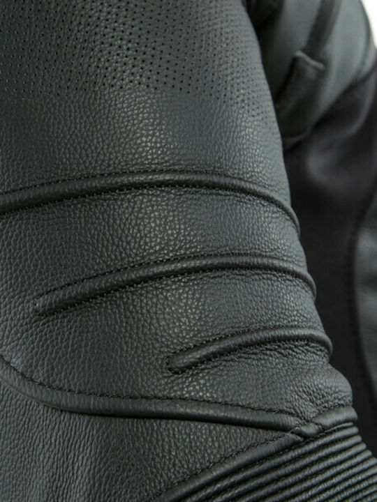 Dainese Laguna Seca 5 Männer Motorrad-Lederanzug Black/Fluo Red