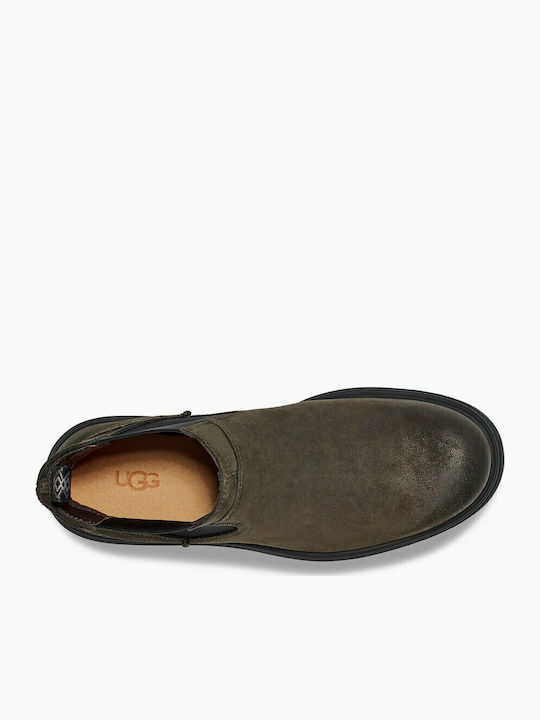 Biltmore Suede Chelsea Boots Waterproof Dark Olive